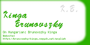 kinga brunovszky business card